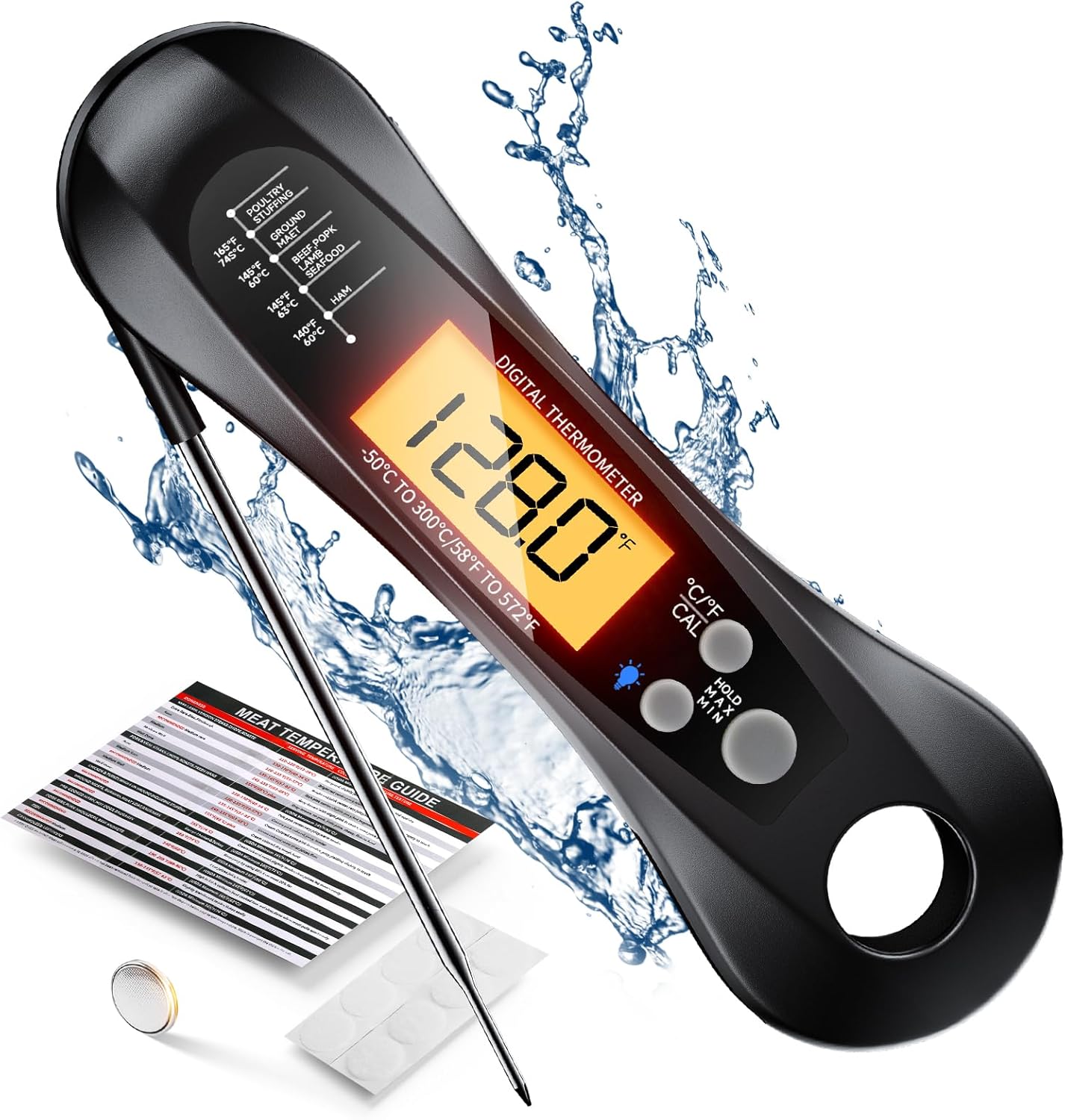 Kitchen Equipment For Baking - Digital Meat Thermometer Waterproof IP67 with