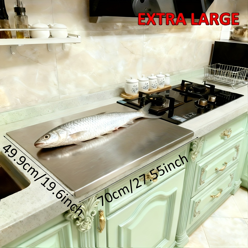 Kitchen Baking Must Haves - Oversized Stainless Steel Cutting Board, Ideal
