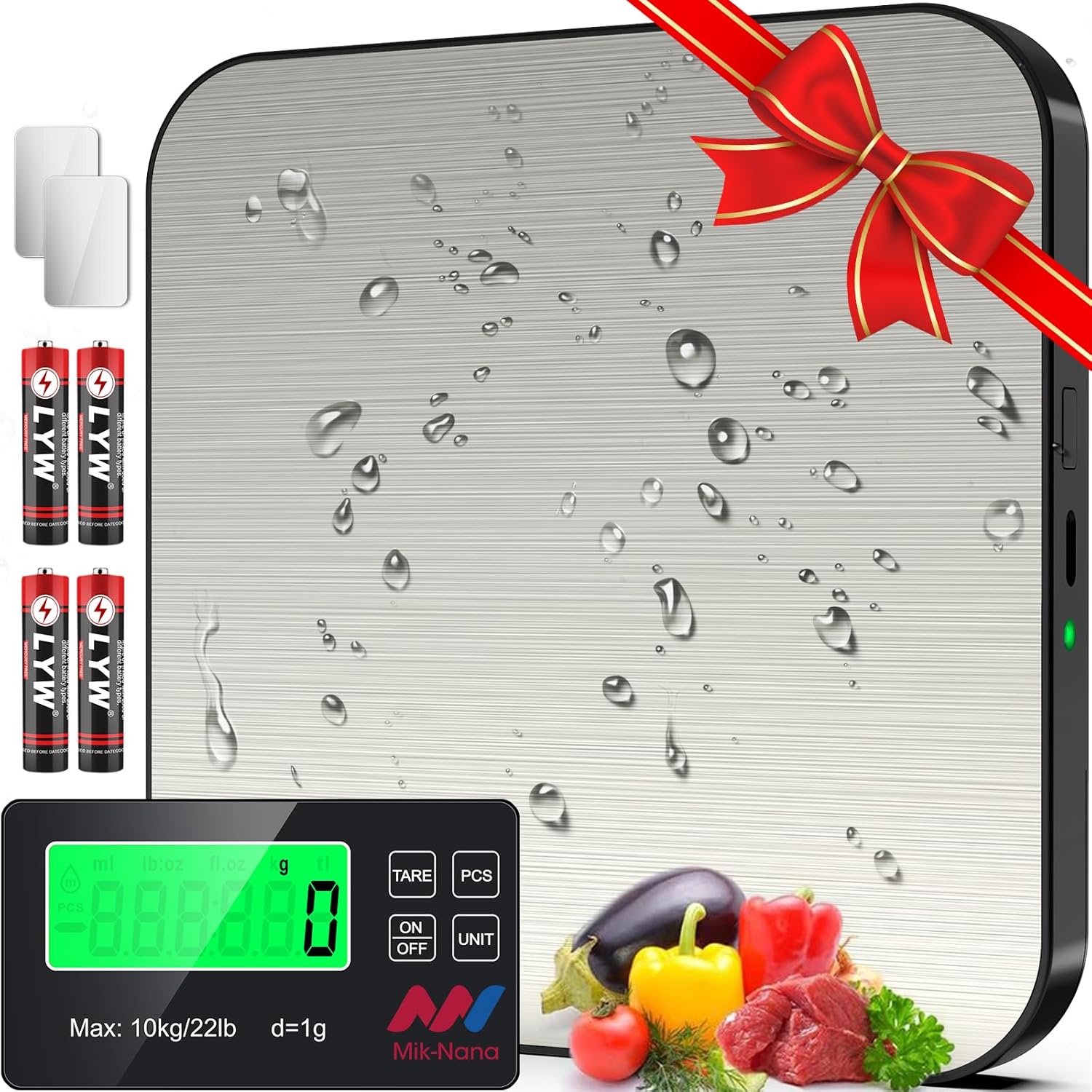 Kitchen With Baking Area - 22lb Digital Kitchen Scale with 7