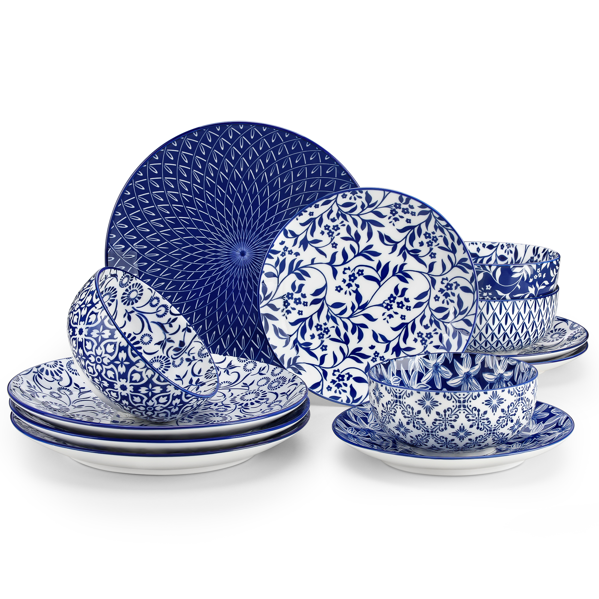 Cake Board Round - vancasso 12/24/36 Piece Chinese Blue and
