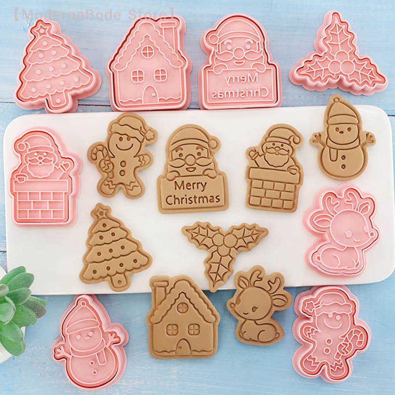 Kitchen Baking Cookies - 【M】3D Christmas Cookie Cutter Set -