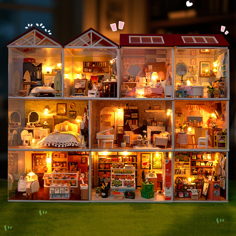 Kitchen Uncle - DIY Wooden Dollhouse Mini Bedroom Kitchen
