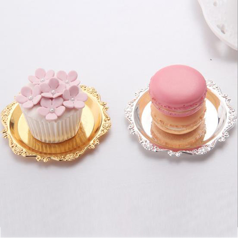 Silver Golden Iron Tray Glossy - Cake Board Round recension och pris