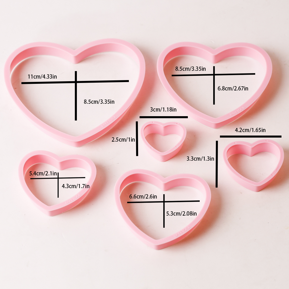 1set/3sets Pink Heart Star Flo - Kitchen Equipment For Baking recension och pris
