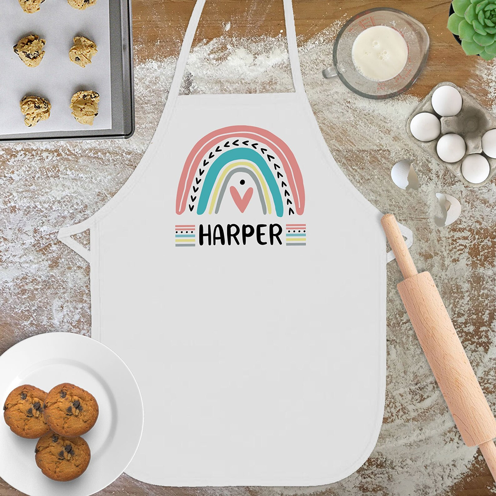 Personalized Rainbow Apron for - Baking Kitchen Kids recension och pris