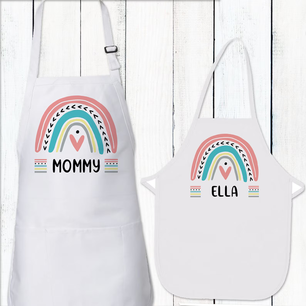 Personalized Rainbow Apron for - Baking Kitchen Kids recension och pris