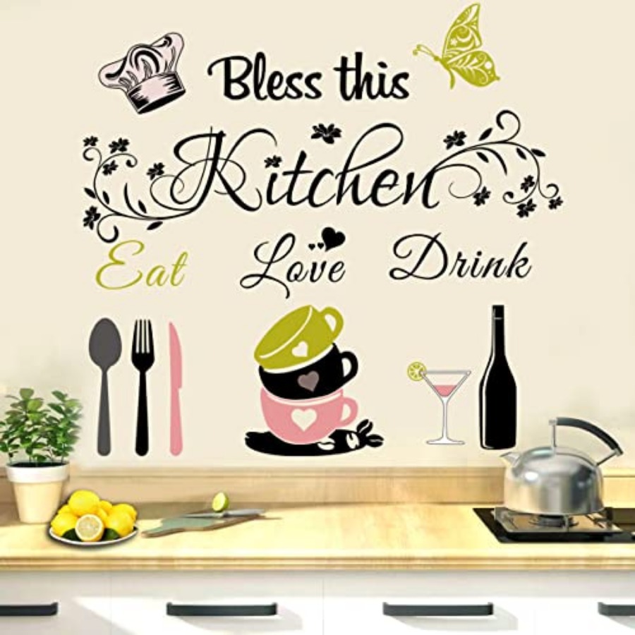 Kitchen Wall Decor Quotes Posi - Kitchen Baking Quotes recension och pris