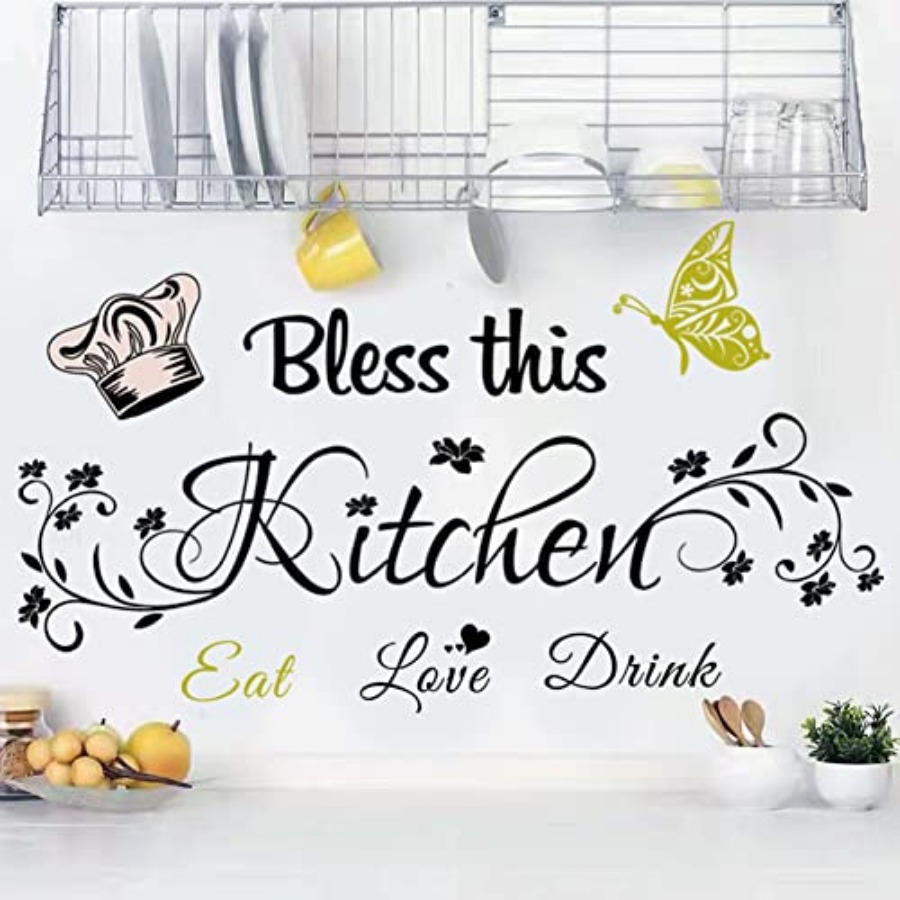 Kitchen Wall Decor Quotes Posi - Kitchen Baking Quotes recension och pris