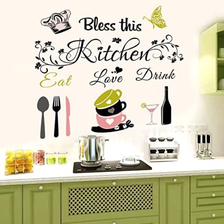 Kitchen Wall Decor Quotes Posi - Kitchen Baking Quotes recension och pris