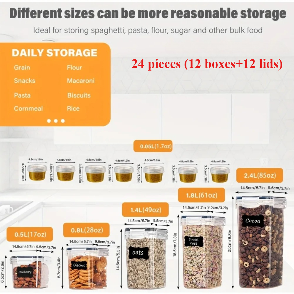 24Pcs Food Storage Containers  - Kitchen Uncle recension och pris