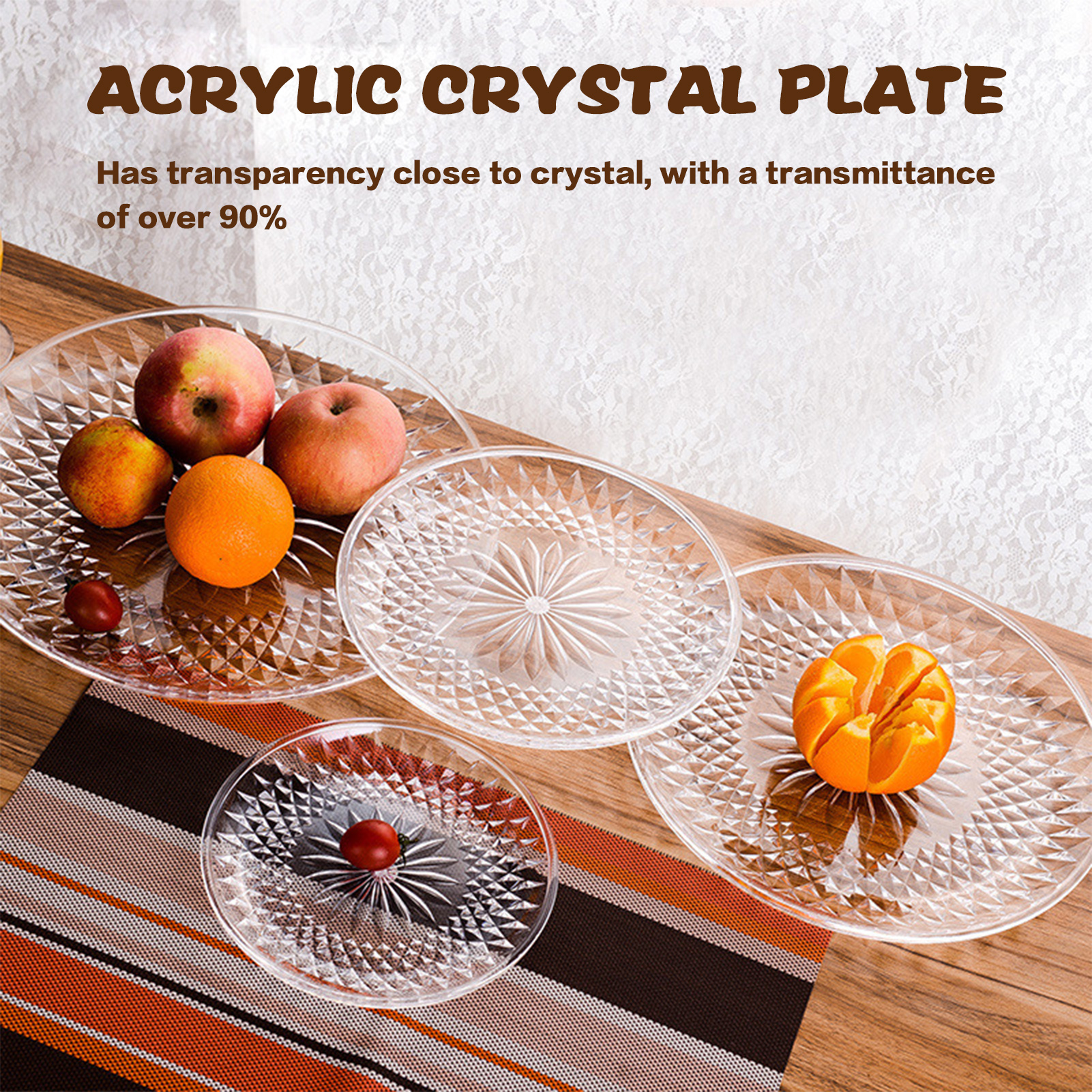 15/20/25cm Acrylic Fruit Plate - Cake Board Round recension och pris