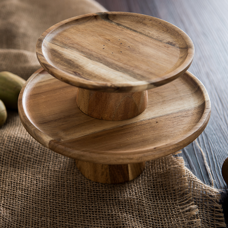 KEMORELA High Stand Wooden Cak - Cake Board Round recension och pris