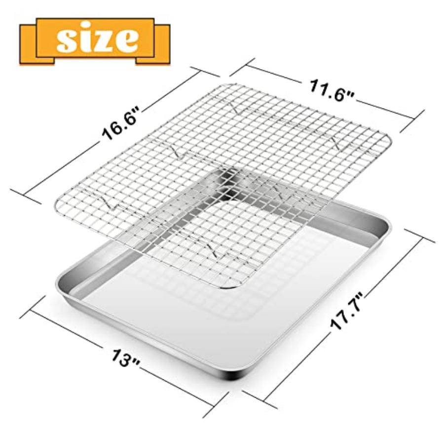 Half Sheet Baking Pan with Rac - Cooling Rack Wire recension och pris