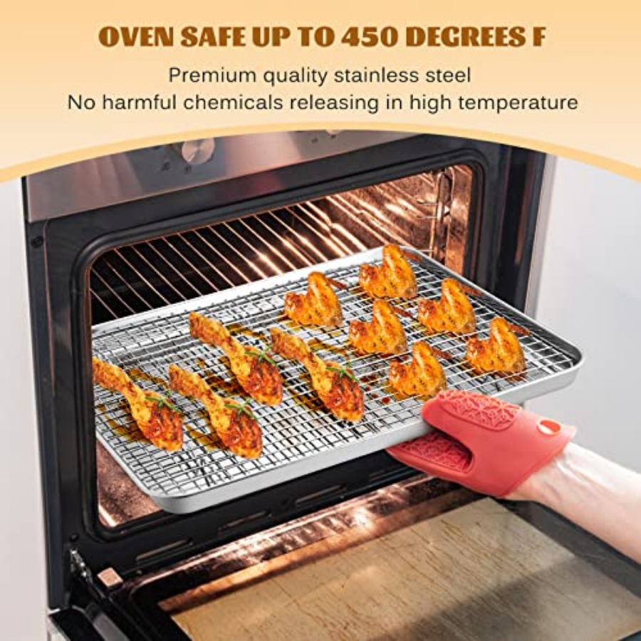 Half Sheet Baking Pan with Rac - Cooling Rack Wire recension och pris