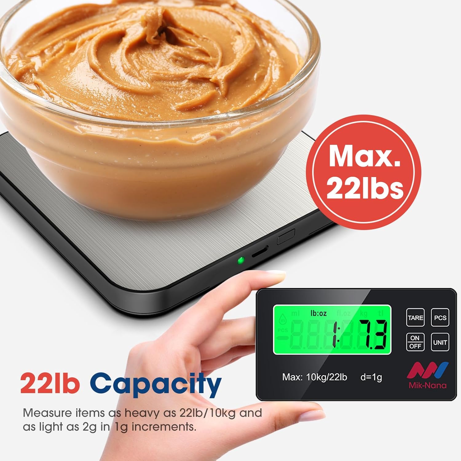 22lb Digital Kitchen Scale wit - Kitchen With Baking Area recension och pris
