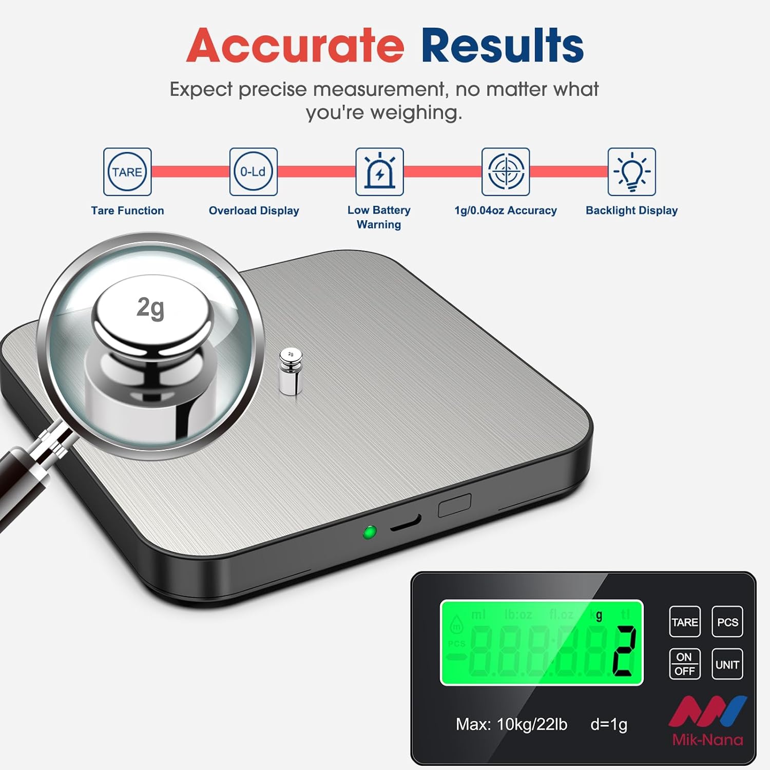 22lb Digital Kitchen Scale wit - Kitchen With Baking Area recension och pris