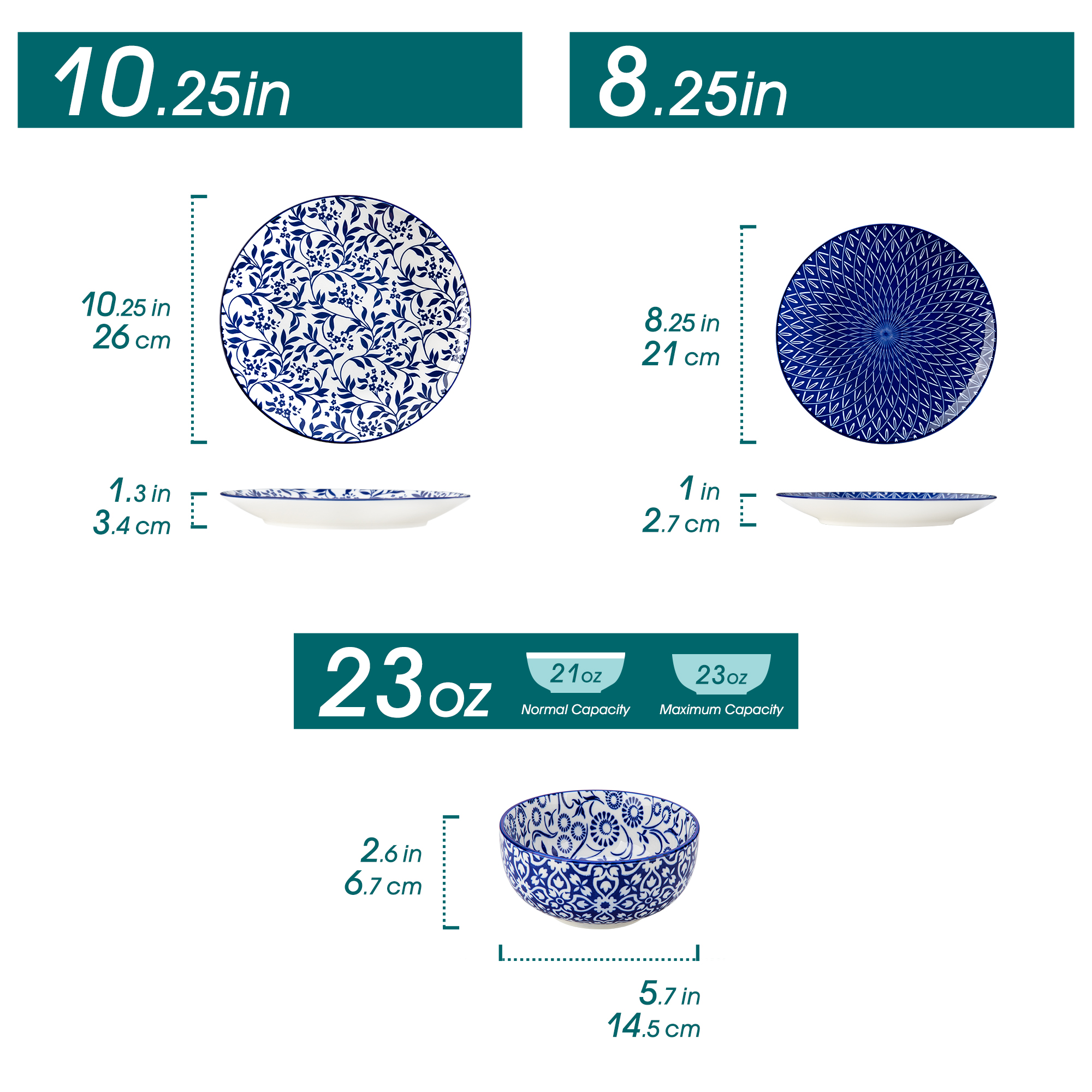 vancasso 12/24/36 Piece Chines - Cake Board Round recension och pris