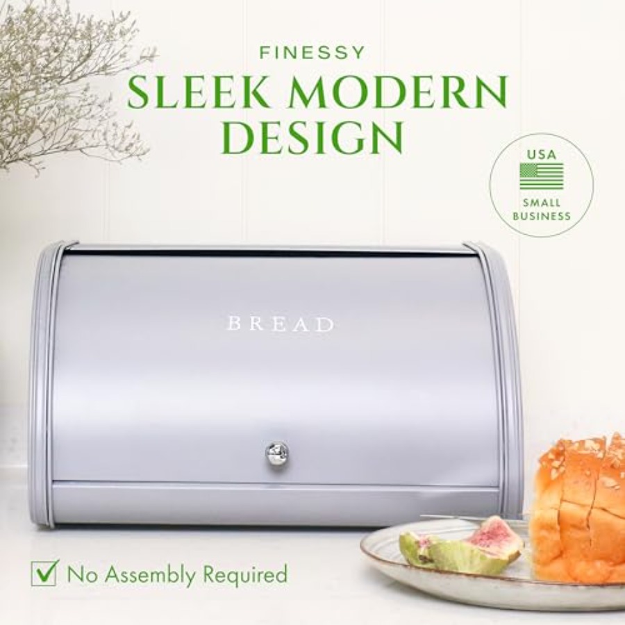 Modern Metal Bread Box for Kit - Kitchen Baking Mat recension och pris