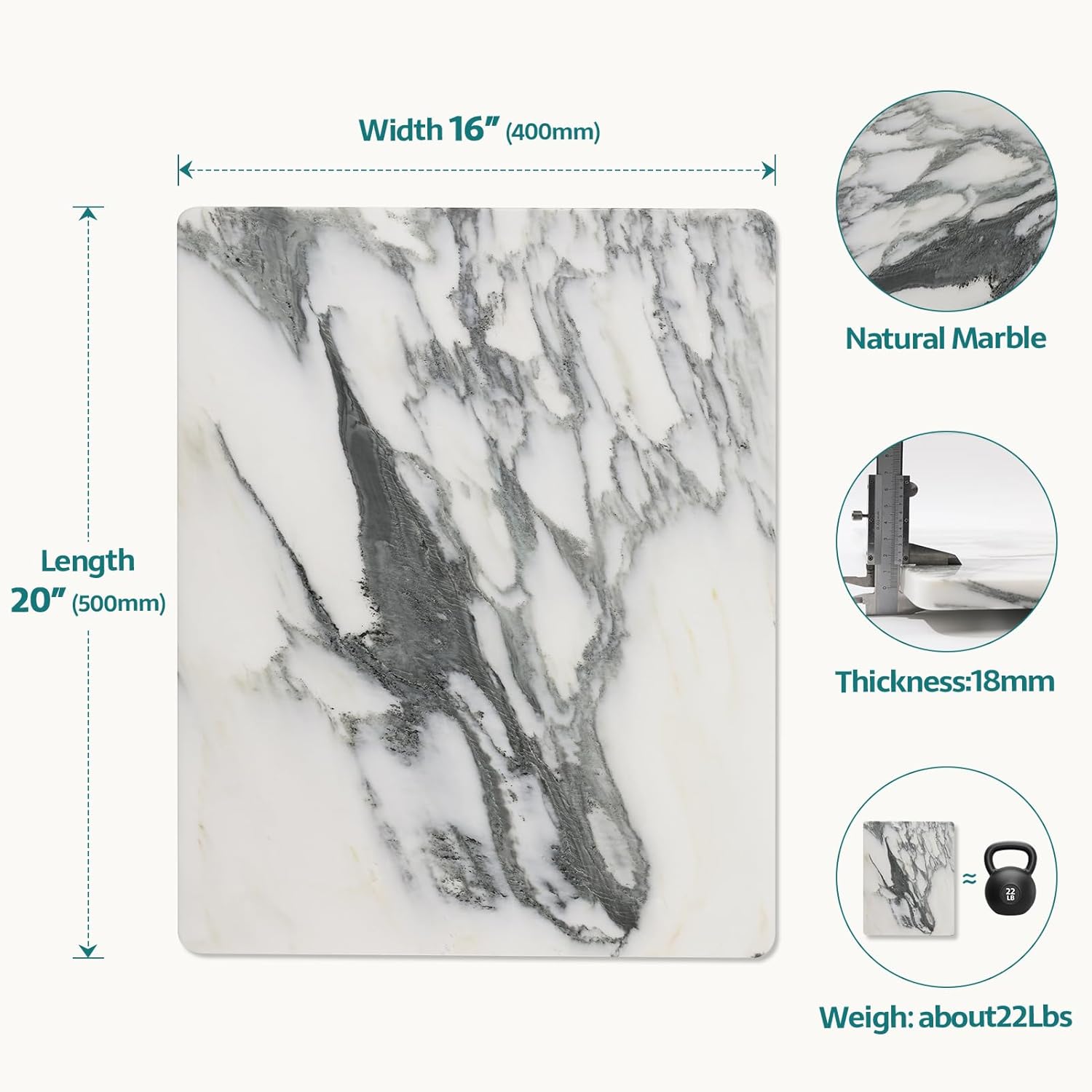 Marble Stone Cutting Board For - Kitchen With Baking Area recension och pris