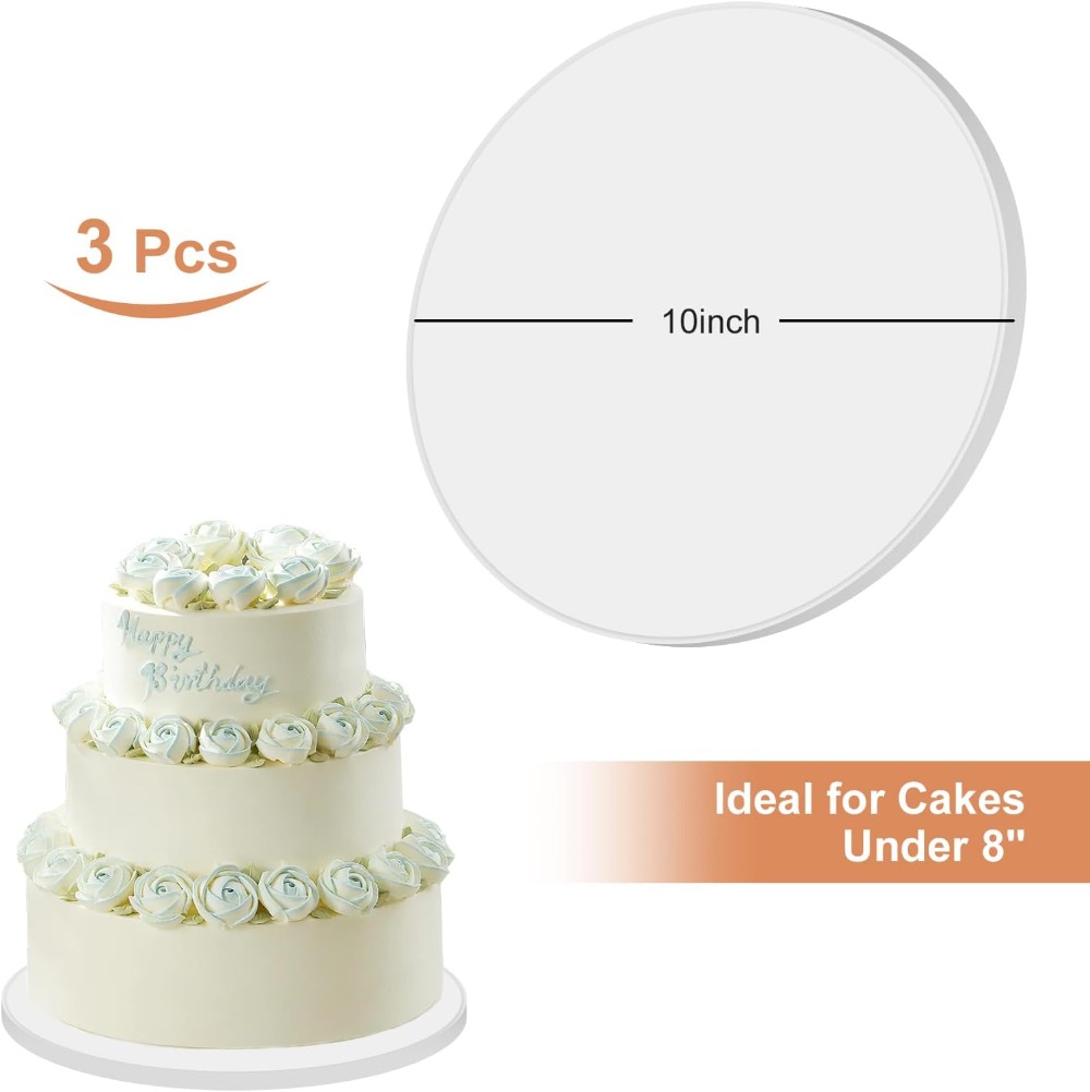 10 Inch Cake Board - 3 Pack Ca - Cake Board Round recension och pris