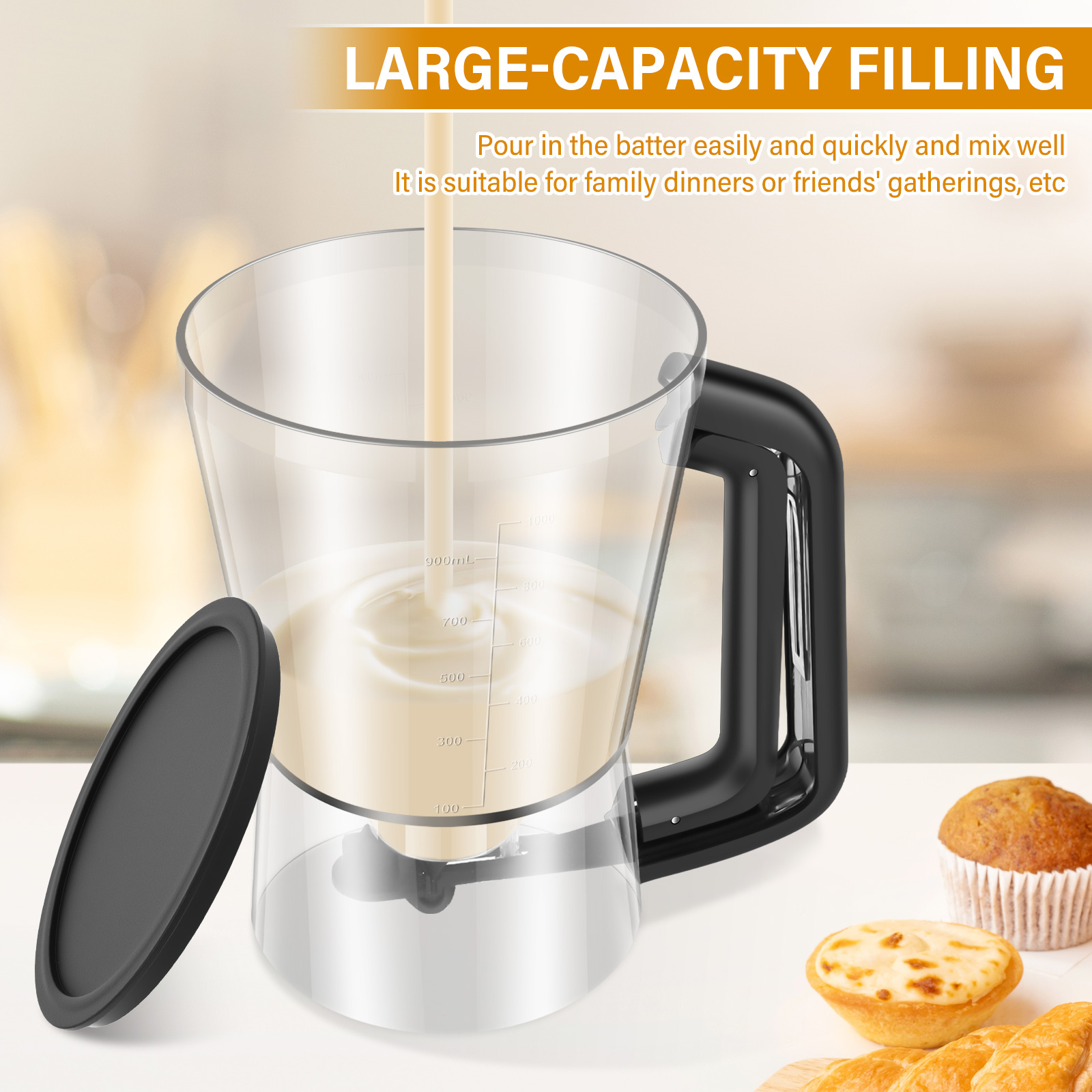 900/1000ml Pancake Batter Disp - Kitchen Baking Blender recension och pris