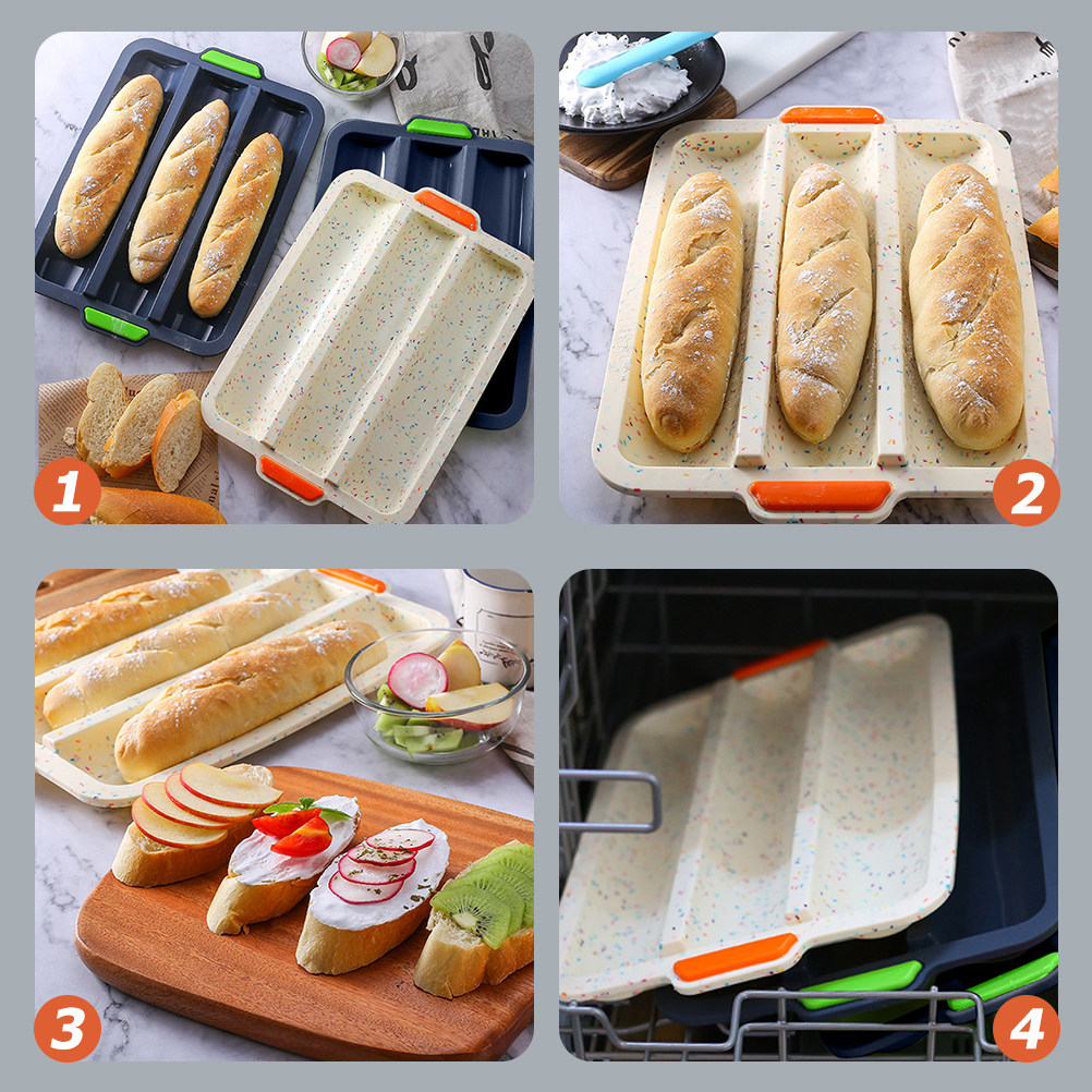 Silicone French Bread Pan Thre - Baking Kitchen At Home recension och pris