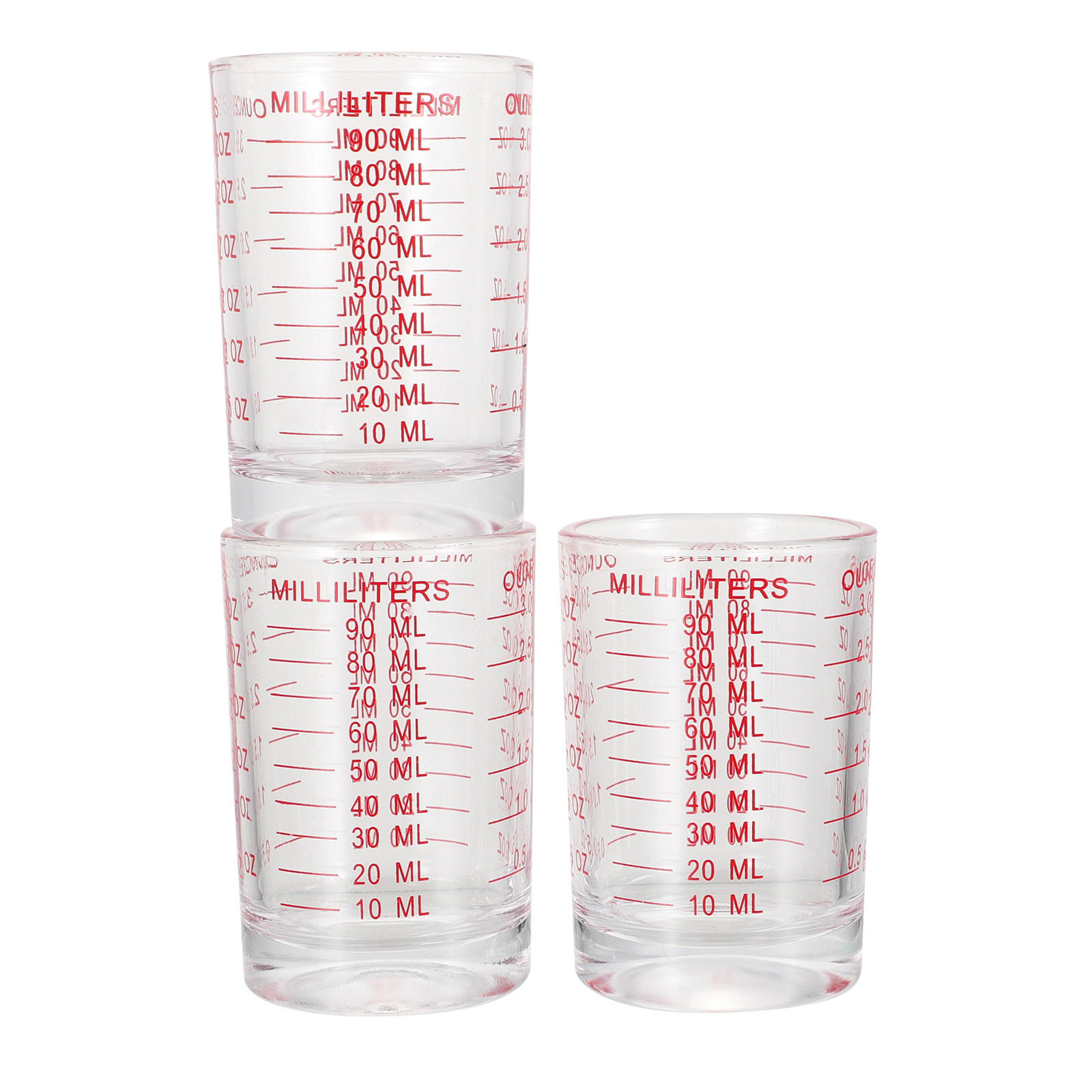 3Pcs Reusable Glass Measuring  - Kitchen With Baking Area recension och pris