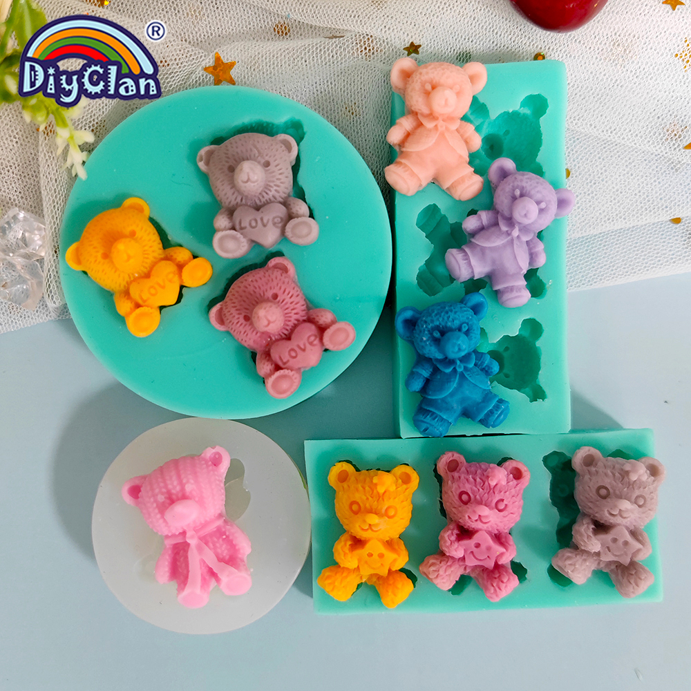 Cute Mini Bear Silicone Mold F - Kitchen Equipment For Baking recension och pris
