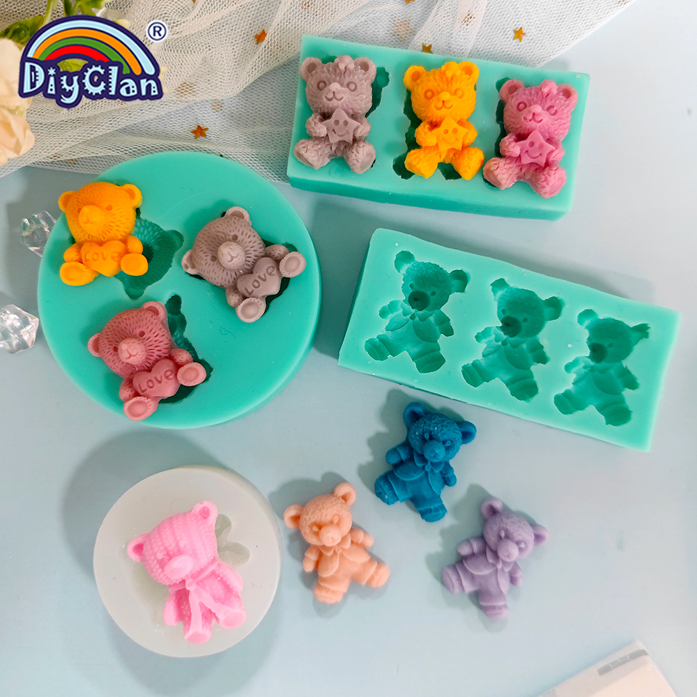 Cute Mini Bear Silicone Mold F - Kitchen Equipment For Baking recension och pris