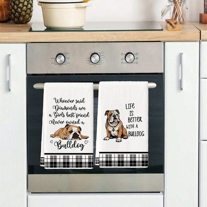 2Pcs, Bulldog Cute Quotes Kitc - Kitchen Baking Quotes recension och pris
