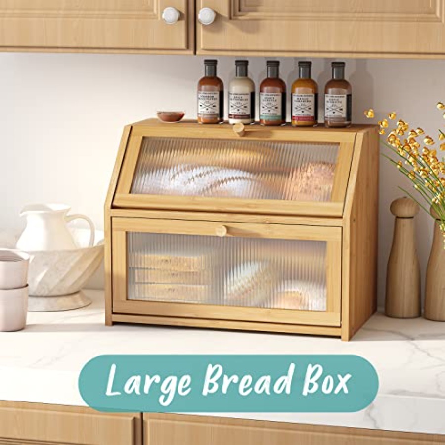 Bread Box for Kitchen Counter  - Kitchen Baking Mat recension och pris