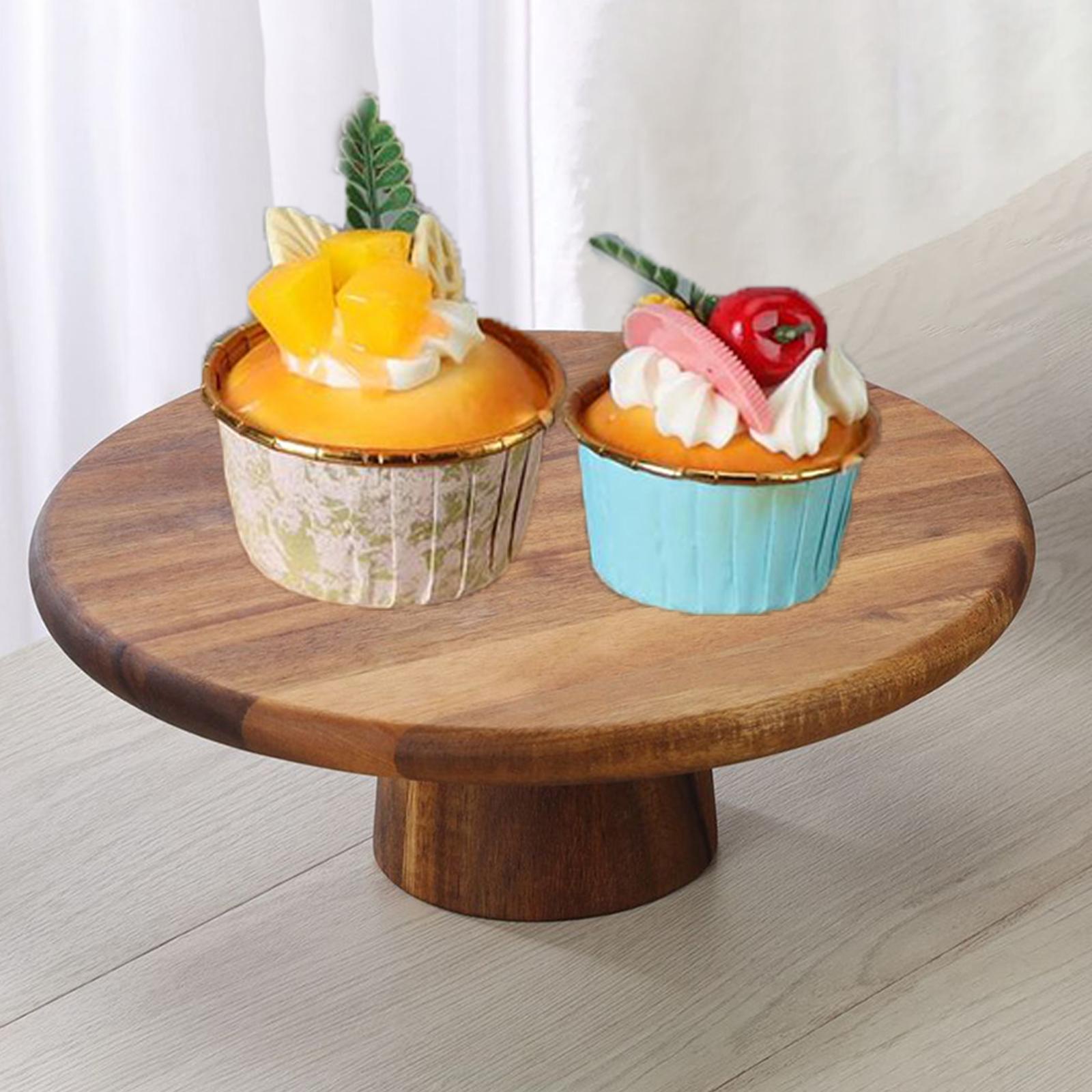 Wood Cake Stand Multiuse Chees - Cake Board Round recension och pris