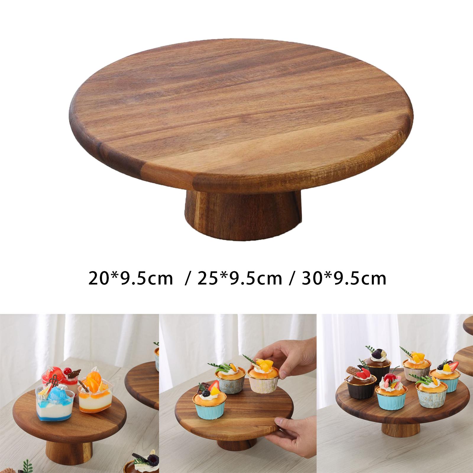 Wood Cake Stand Multiuse Chees - Cake Board Round recension och pris