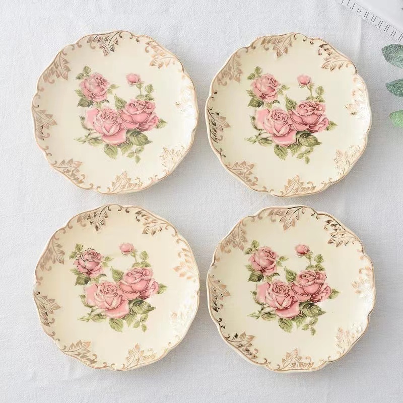 Rose Flower Hand Painted Coffe - Cake Board Round recension och pris