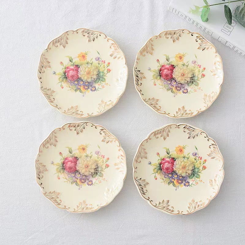Rose Flower Hand Painted Coffe - Cake Board Round recension och pris
