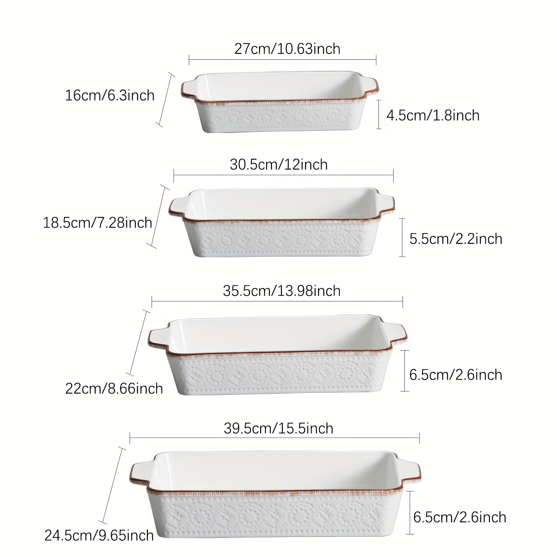 Ceramic Bakeware Set of 4, Por - Kitchen Baking Mat recension och pris