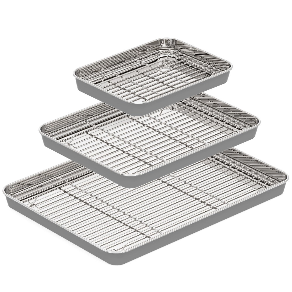 Stainless Steel Baking Sheet w - Cooling Rack Wire recension och pris
