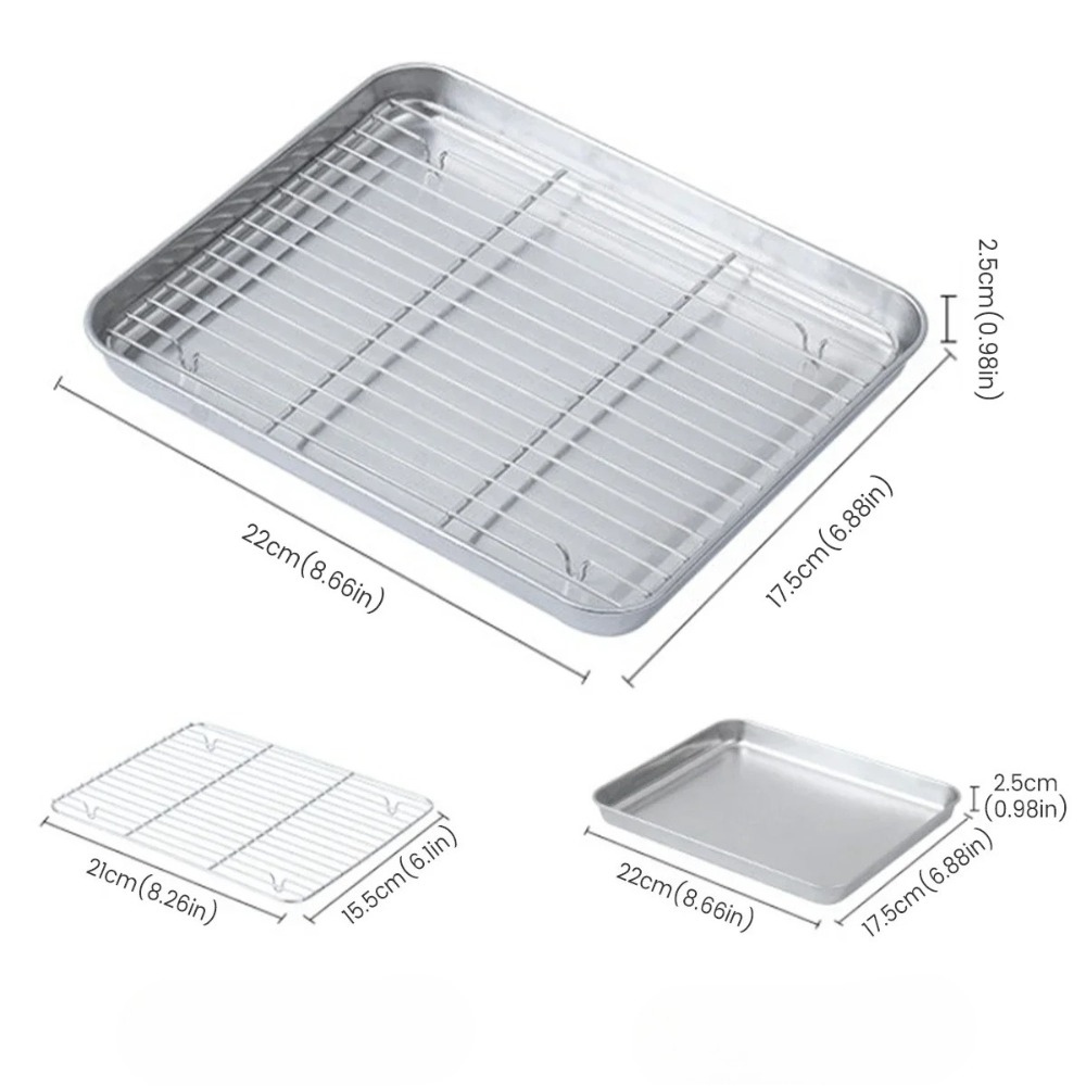 Stainless Steel Baking Sheet w - Cooling Rack Wire recension och pris