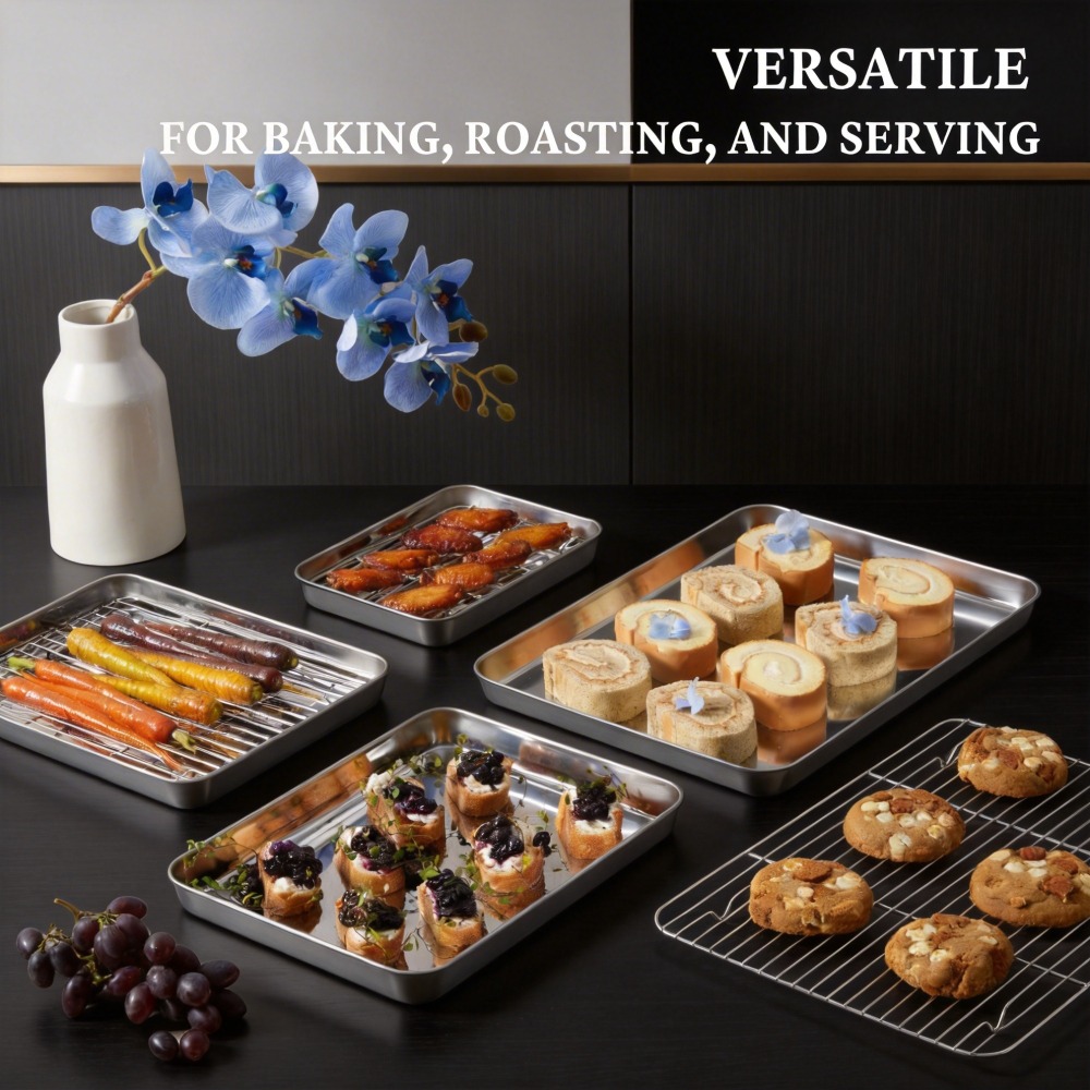 Stainless Steel Baking Sheet w - Cooling Rack Wire recension och pris