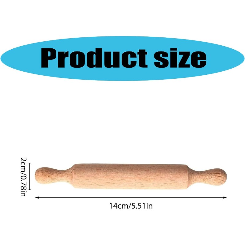 Wooden Mini Rolling Pin for Ki - Baking Kitchen Kids recension och pris
