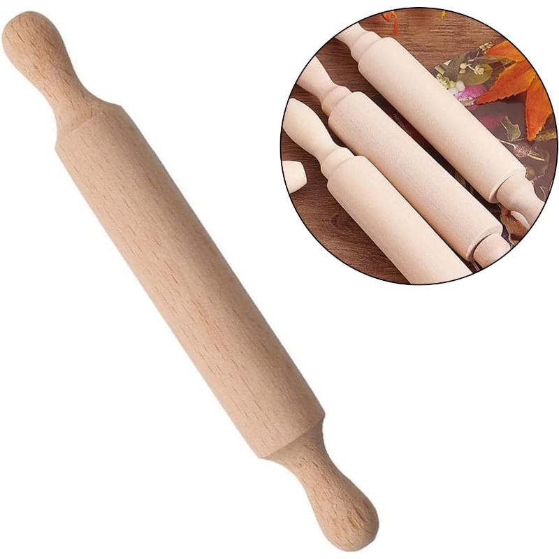 Wooden Mini Rolling Pin for Ki - Baking Kitchen Kids recension och pris