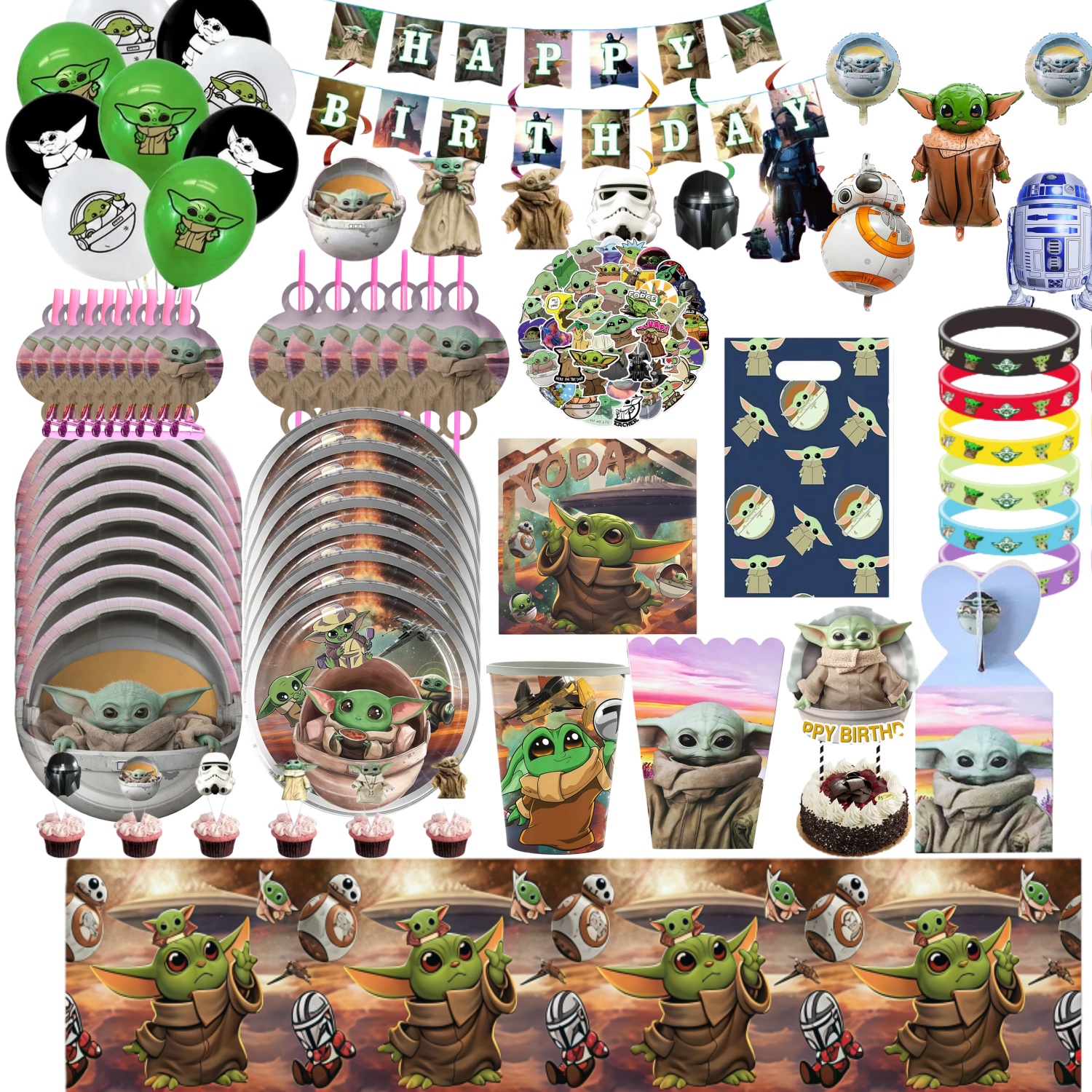 Cute Yodaes Baby Birthday Part - Cake Board Round recension och pris