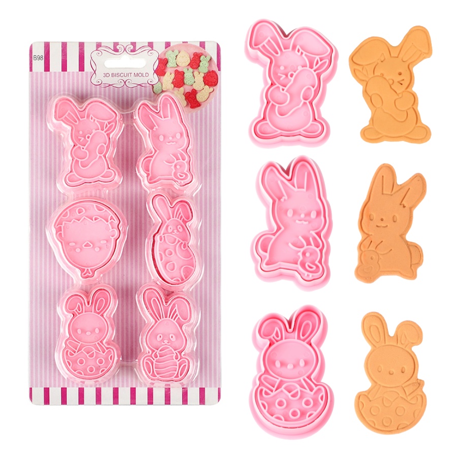 6pcs/Set Easter Bunny Cookie C - Kitchen Baking Cookies recension och pris