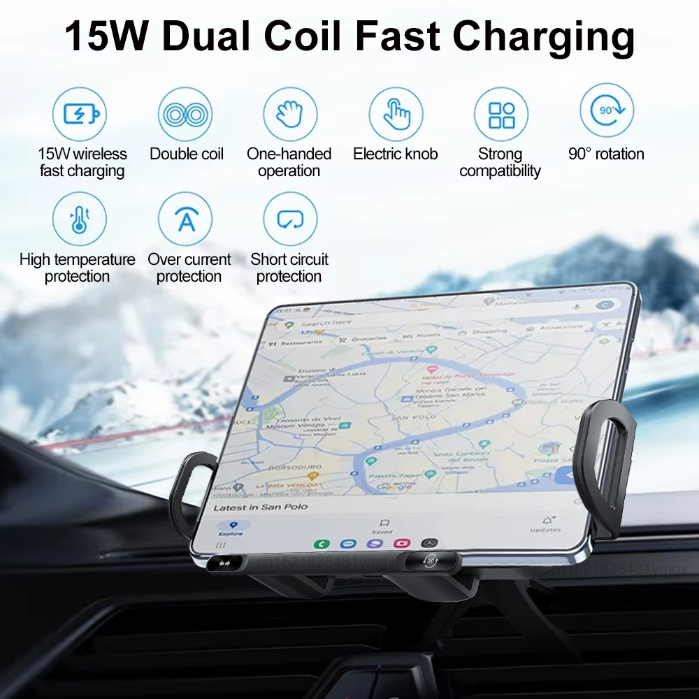 Car Wireless Charger Dual Coil - Cooling Rack Wire recension och pris