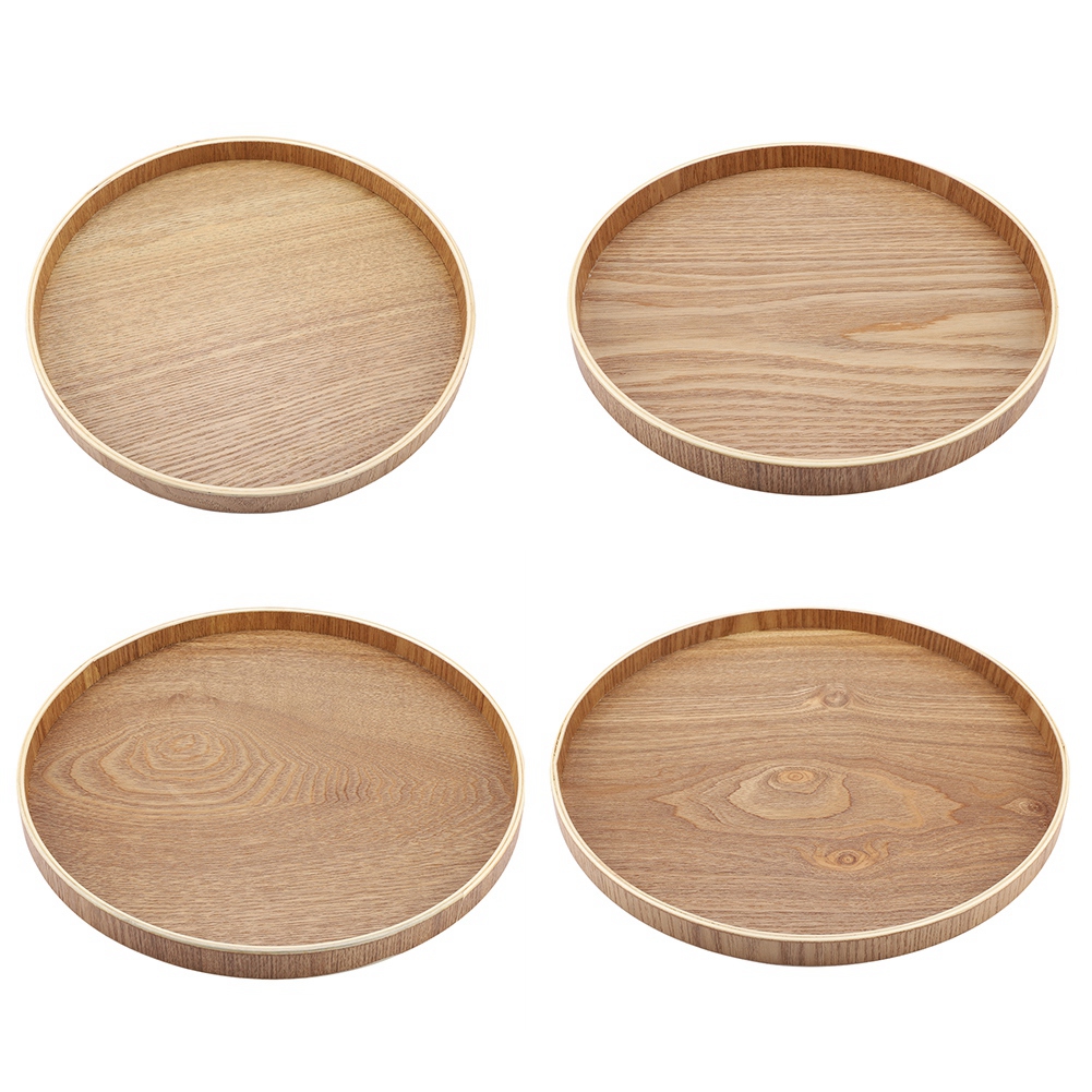 Wooden Serving Tray Tea Plate  - Cake Board Round recension och pris