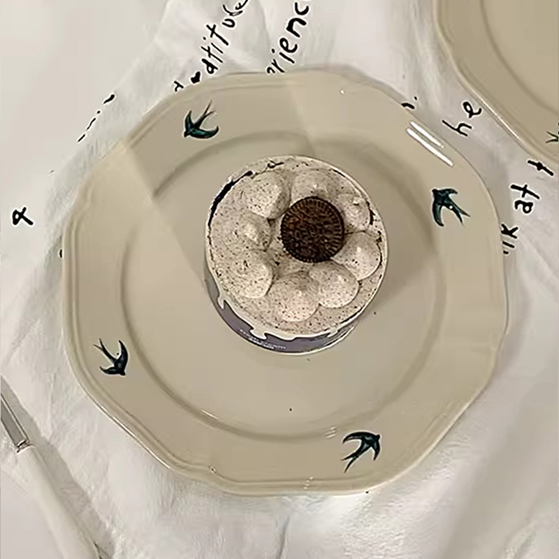 1Pc Yangu Ceramic Dinner Plate - Cake Board Round recension och pris