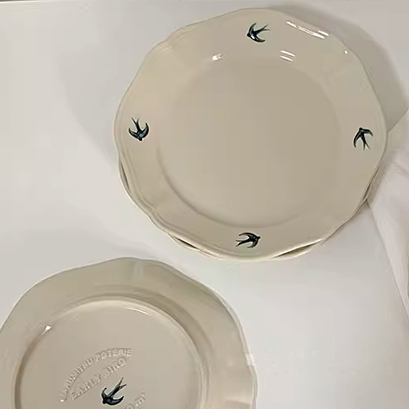 1Pc Yangu Ceramic Dinner Plate - Cake Board Round recension och pris