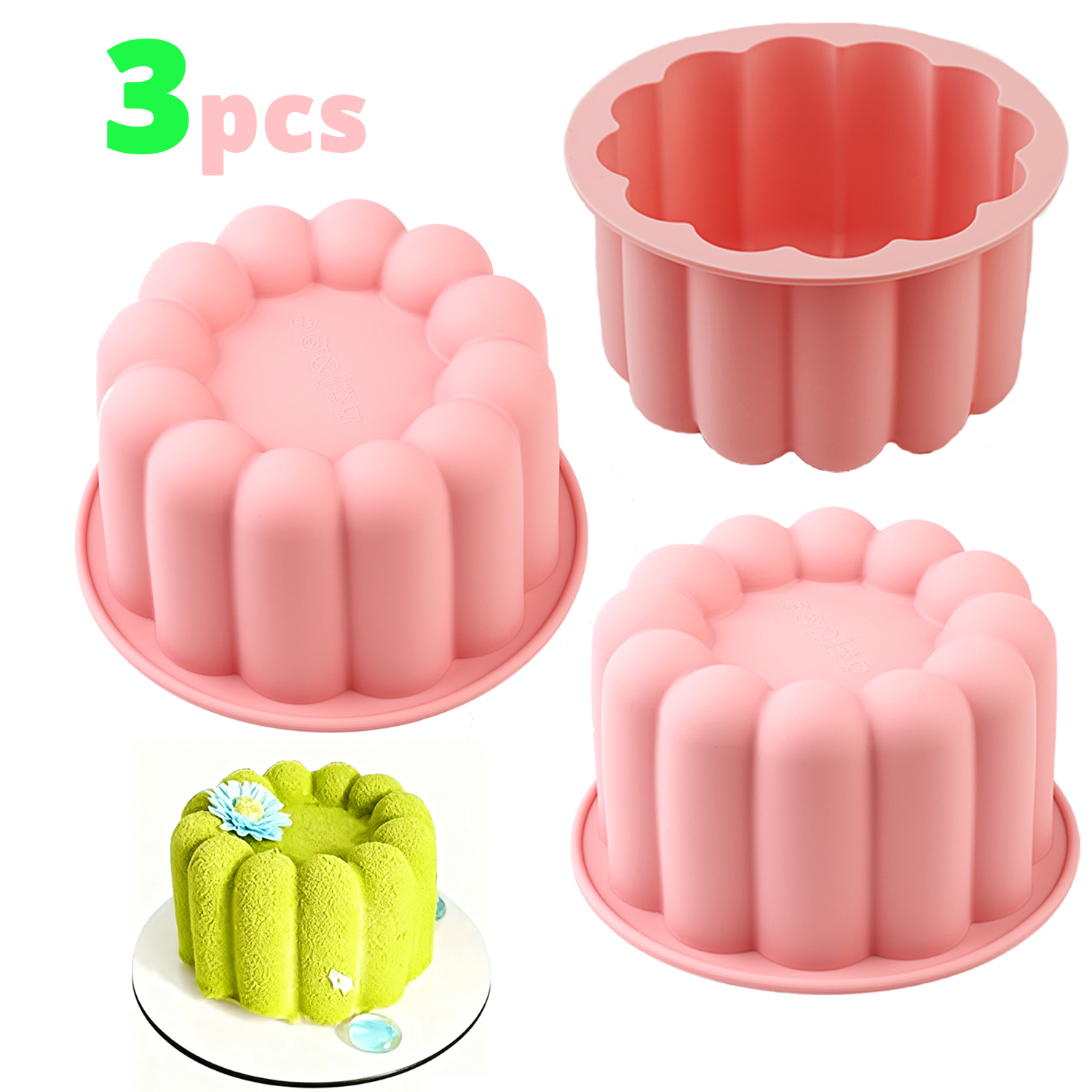 3-Piece Cylindrical Silicone C - Kitchen Baking Must Haves recension och pris
