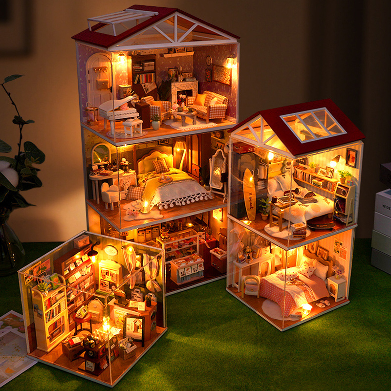 DIY Wooden Dollhouse Mini Bedr - Kitchen Uncle recension och pris