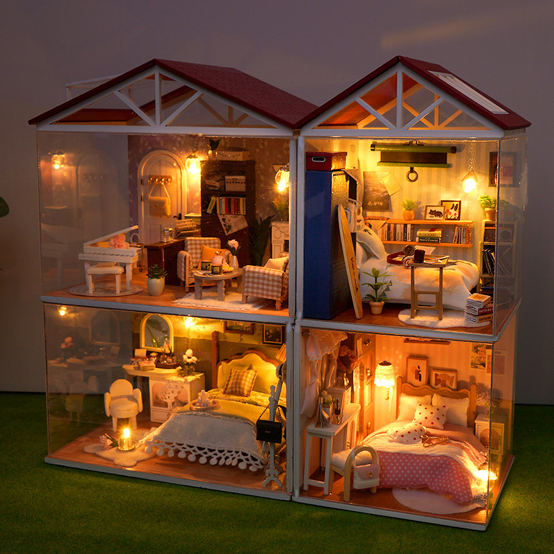 DIY Wooden Dollhouse Mini Bedr - Kitchen Uncle recension och pris